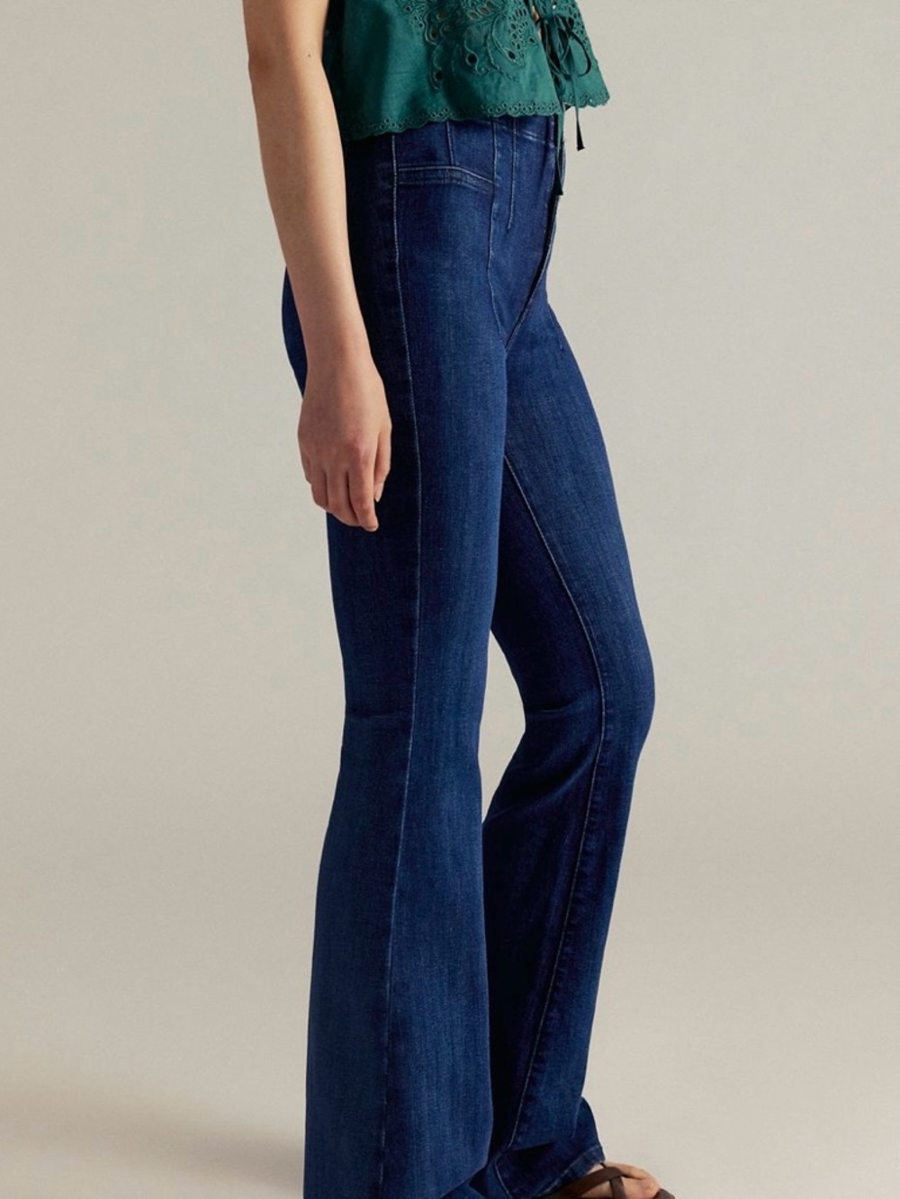 NWT Free People We The Free Jayde Flare Jeans- Night Sky - Picture 4 of 16